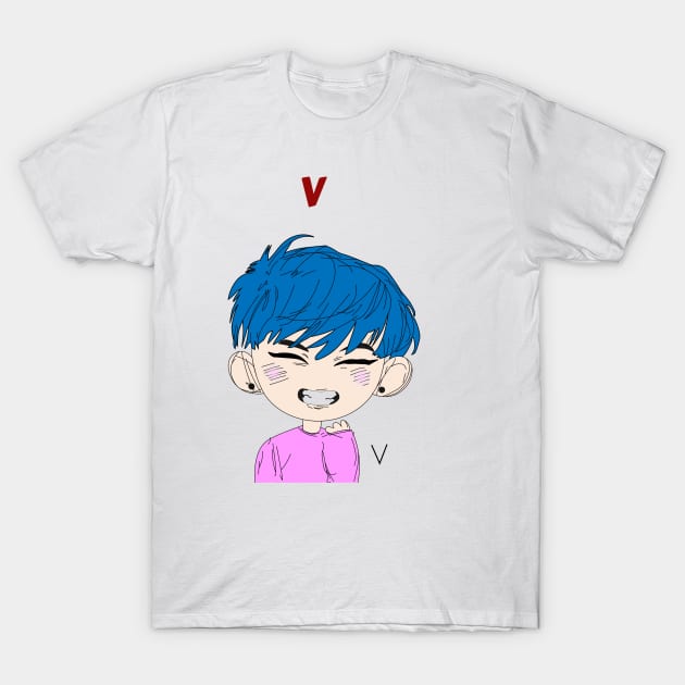 V bts T-Shirt by Diogomorgadoo